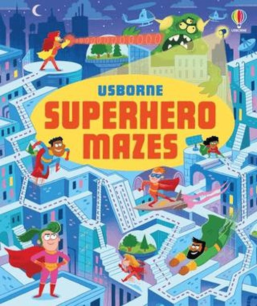 Superhero Mazes | Usborne (Ciltsiz)