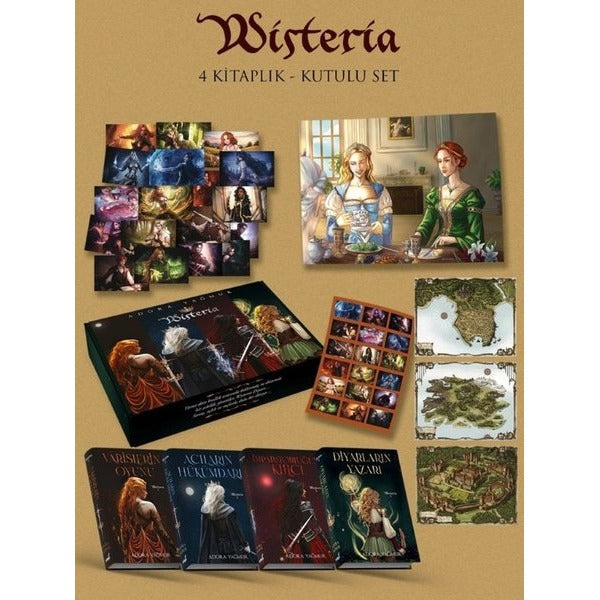 Wisteria Serisi Seti - 4 Kitap Takım - Hediyeli Kutu | İndigo Kitap (Ciltli)
