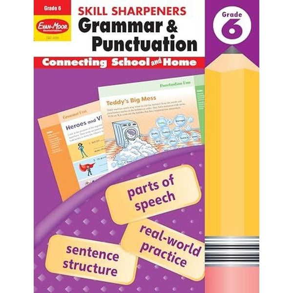 Skill Sharpeners Grammar and Punctuation Grade 6 | Evan-Moor Educational Publishers (İnce Kapak)