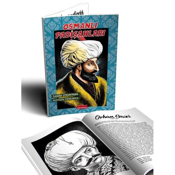 Osmanlı Padişahları - Samim Utkun'nun Muhteşem Çizgileriyle | Bordo Ressam (İnce Kapak)