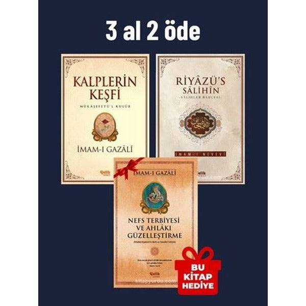 Kalplerin Keşfi - Riyazüs Salihin - Nefs Terbiyesi ve Ahlakı Güzelleştirme Seti - 3 Al 2 Öde Seti | Çelik Yayınevi (İnce Kapak)