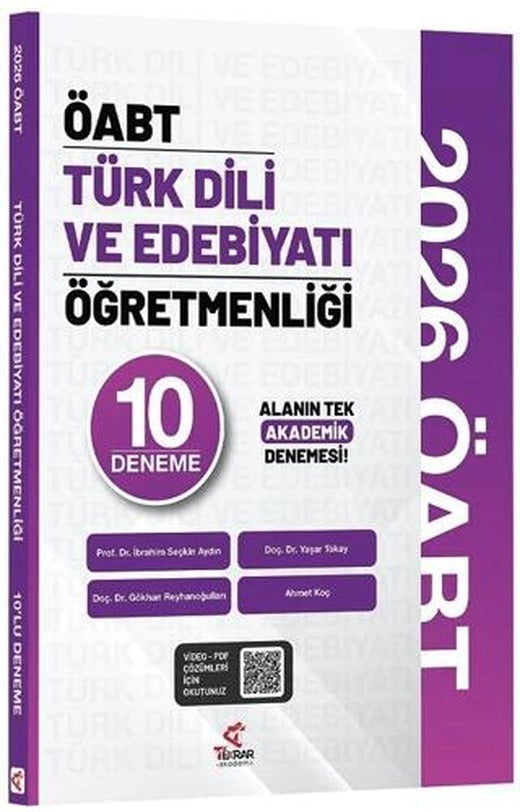2026 ÖABT MEB-AGS Türk Dili ve Edebiyatı Öğretmenliği 10 Deneme Çözümlü | Tekrar Akademi Yayınları (Ciltsiz)
