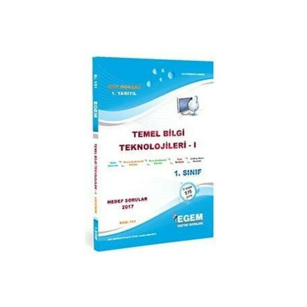 1. Sınıf 1. Yarıyıl Temel Bilgi Teknolojileri 1 - Kod 151