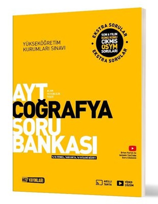 AYT Coğrafya Soru Bankası | Hız Yayınları (İnce Kapak)