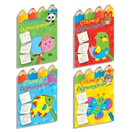 Çizmeyi Öğreniyorum Seti - 4 Kitap Takım | Parıltı Yayınları (İnce Kapak)