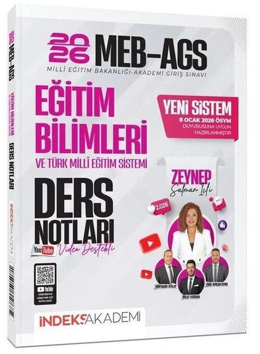 2026 MEB - AGS Eğitim Bilimleri ve Türk Milli Eğitim Sistemi Video Ders Notları | İndeks Akademi (İnce Kapak)
