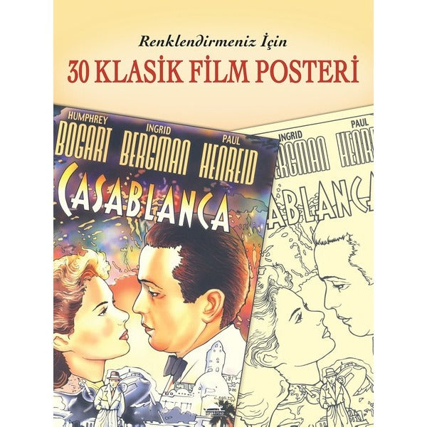 30 Klasik Film Posteri - Renklendirmeniz İçin | Maya Kitap (İnce Kapak)