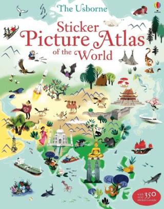 Sticker Picture Atlas of the World | Usborne (Ciltsiz) - Resim 1