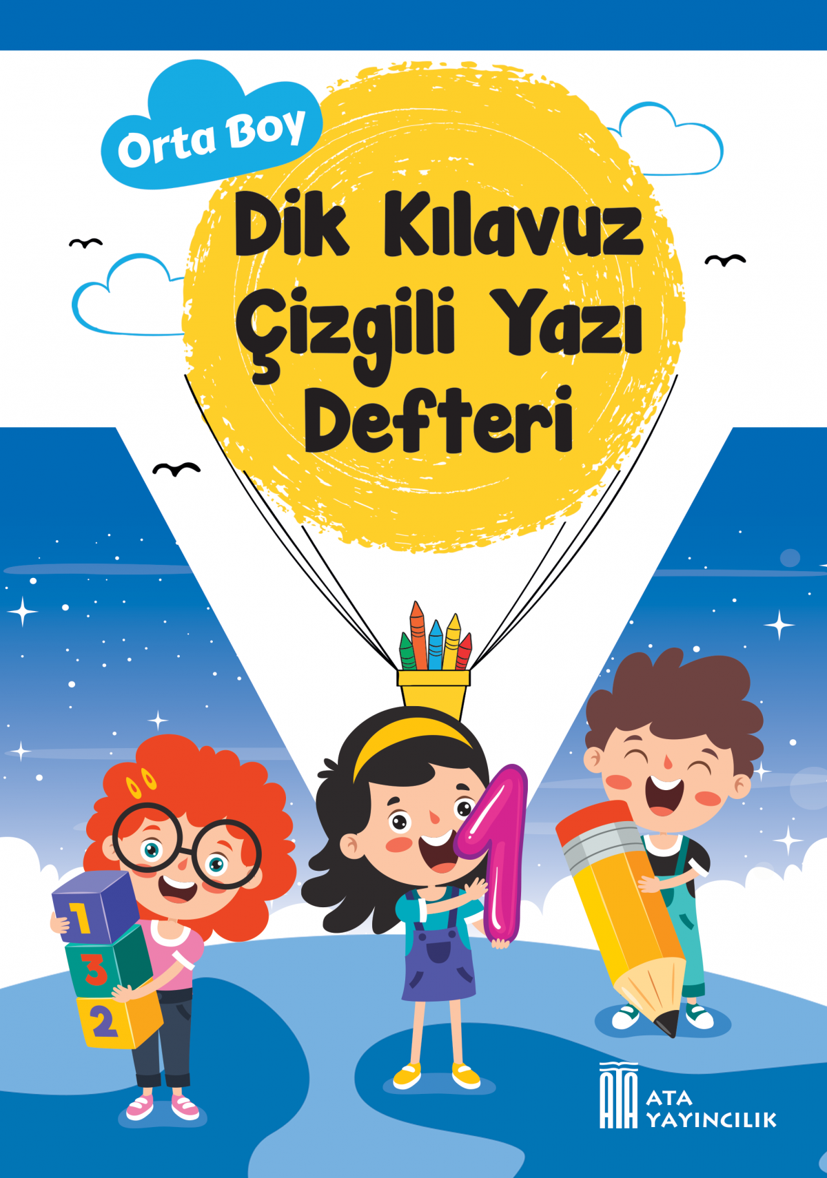1. Sını Orta Boy Dik Kılavuz Çizgili Yazı Defteri kitap kapağı
