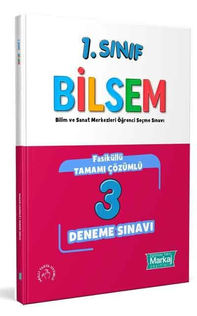 1. Sınıf Bilsem Çözümlü 3 Fasikül Deneme Sınavı Markaj Yayınları kitap kapağı
