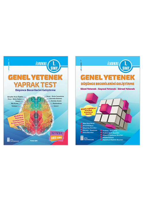 1. Sınıf Bilsem Genel Yetenek Yaprak Test+Genel Yetenek Düşünce Becerilerini Geliştirme kitap kapağı