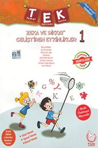 Palme Yayınevi 1. Sınıf Zeka Ve Dikkat Geliştiren Etkinlikler - Palme Yayınları - Kolektif kitap kapağı