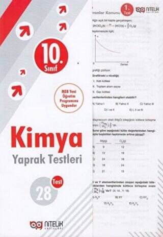 Nitelik 10.Sınıf Kimya Yaprak Test - - Kolektif kitap kapağı