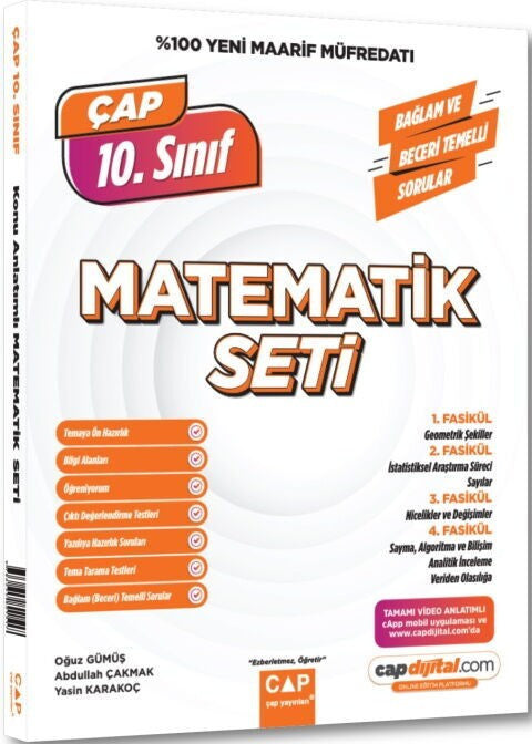 10. Sınıf Matematik Maarif Model Set Çap Yayınları kitap kapağı
