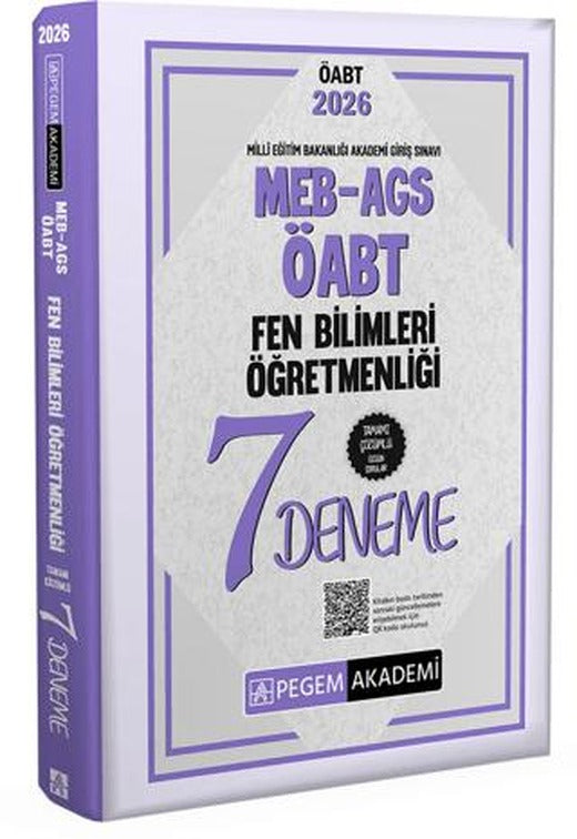 2026 MEB AGS ÖABT Fen Bilimleri Öğretmenliği Tamamı Çözümlü 7 Deneme | Pegem Akademi Yayıncılık (Ciltsiz)