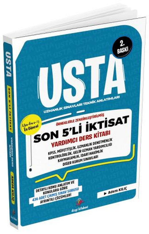 2026 Usta Son 5'li İktisat Konu Anlatımı ve Konularına Göre Tasnif Edilmiş Tamamı Çözümlü Çıkmış Sınav Soruları | Dizgi Kitap (Ciltsiz)