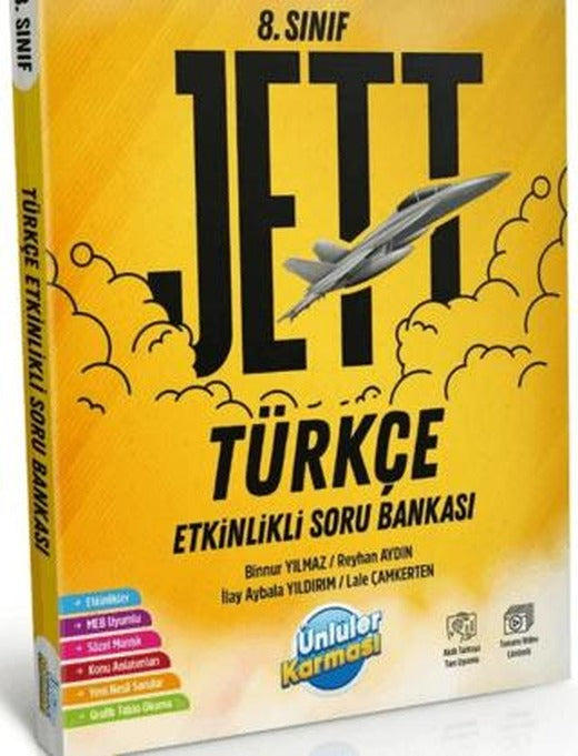 8. Sınıf JETT Türkçe Etkinlikli Soru Bankası | Ünlüler Karması (Ciltsiz)