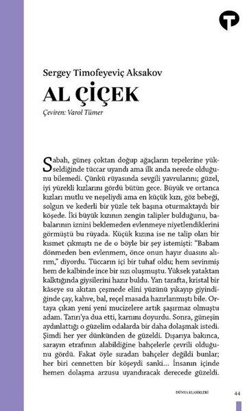 Al Çiçek | Turkuvaz Kitap (İnce Kapak) - Resim 1