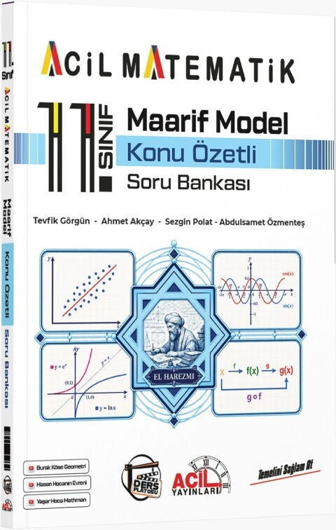 11. Sınıf Acil Matematik Maarif Model Konu Özetli Soru Bankası Acil Yayınları kitap kapağı
