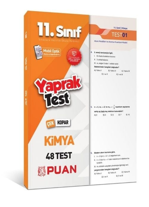 11. Sınıf Kimya Yaprak Test Puan Yayınları - Kolektif kitap kapağı