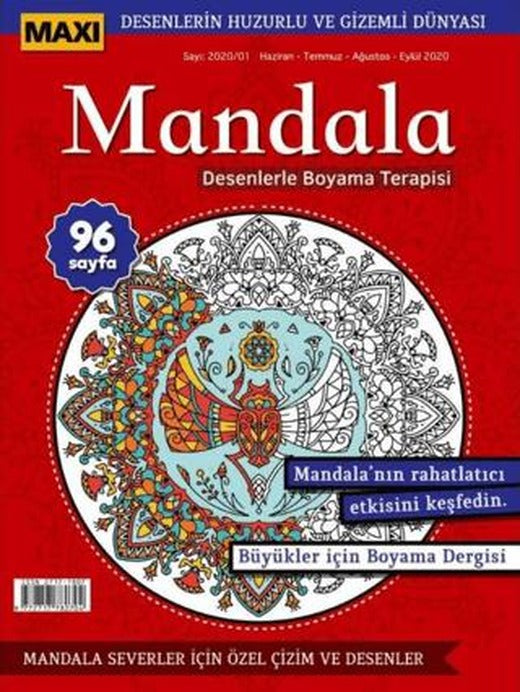 Maxi Mandala Desenlerle Boyama Terapisi 1 | Maxi Yayıncılık (Ciltsiz)