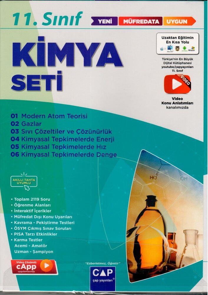 11.Sınıf Kimya Seti Çap Yayınları kitap kapağı