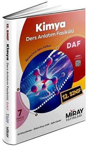 Miray 2024 12. Sınıf Kimya Ders Anlatım Fasikülleri - Ali Dinçsönmez kitap kapağı