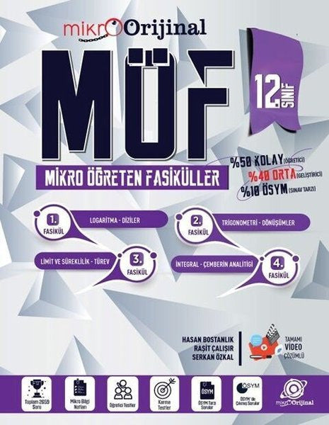 12. Sınıf Matematik MÖF Mikro Öğreten Fasiküller - Hakan Bostanlık kitap kapağı