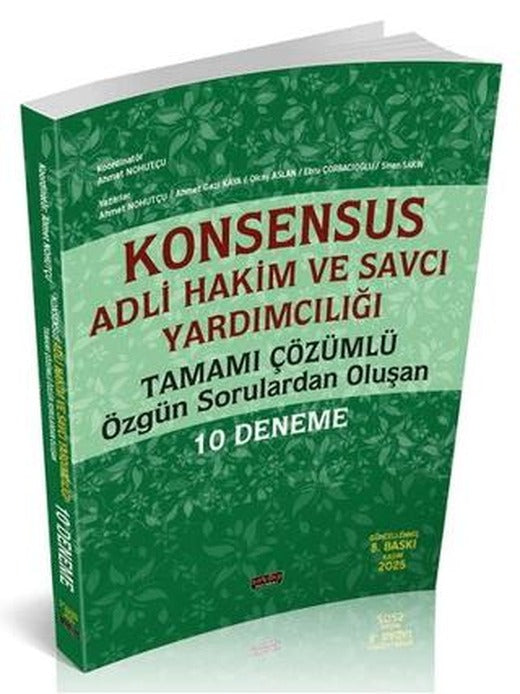 KONSENSUS Hakim ve Savcı Yardımcılığı 10 Deneme | Savaş Yayınevi (Ciltsiz)