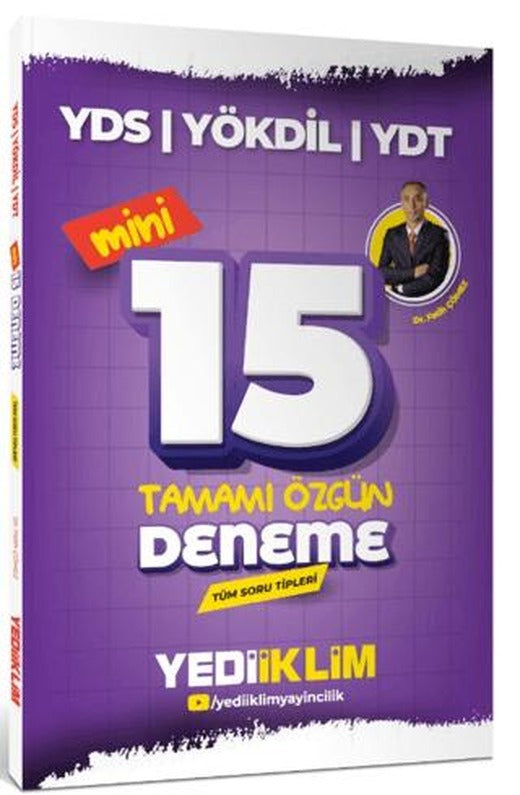 2026 YDS YÖKDİL YDT Tüm Soru Tipleri Tamamı Özgün Mini 15 Deneme | Yediiklim Yayınları (Ciltsiz)