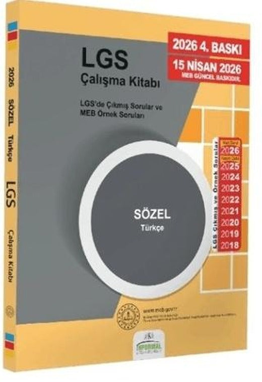 2026 8. Sınıf LGS MEB Örnek Soruları Türkçe Sözel Çalışma Kitabı