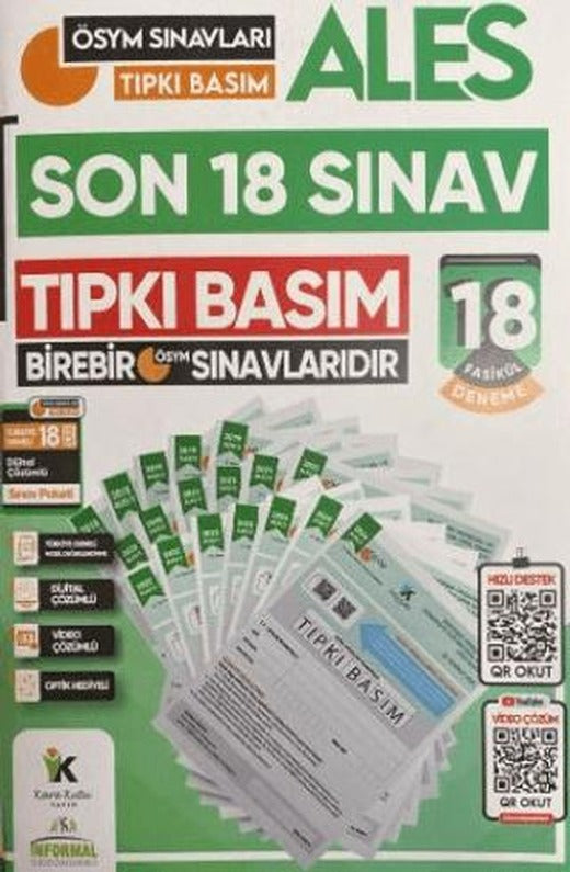 2024 ALES ÖSYM Tıpkı Basım Çıkmış Soru 18li Deneme Paketi Video ve Dijital Çözümlü Türkiye Geneli | Karakutu Yayın (Ciltsiz)