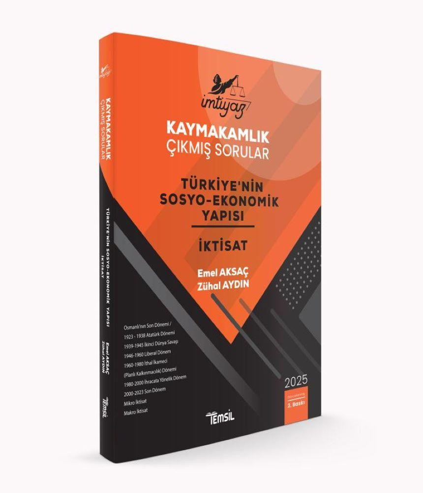 İmtiyaz Kaymakamlık Çıkmış Sorular Türkiye'nin Sosyo - Ekonomik Yapısı ve İktisat | Temsil Kitap (Ciltsiz)