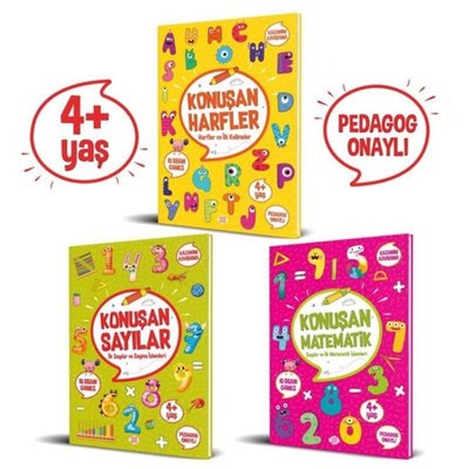 Konuşan Etkinlikler Serisi 4+ Yaş - 3 Kitap Takım | Dokuz Yayınları