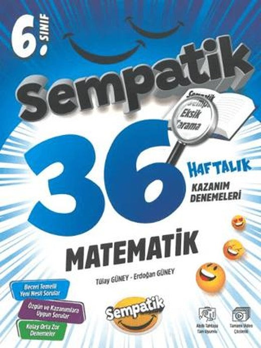 6. Sınıf Sempatik Matematik 36 Haftalık Kazanım Denemeleri
