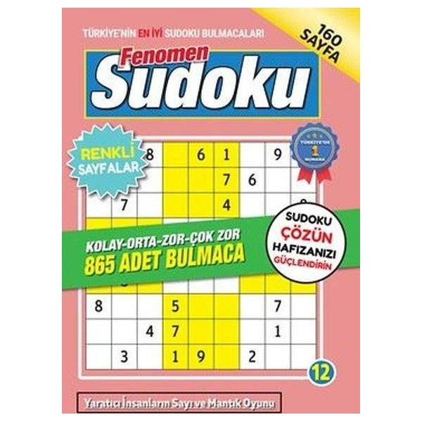 Fenomen Sudoku Bulmaca - 12 | Maxi Yayıncılık (İnce Kapak)