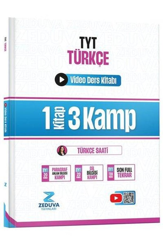 Türkçe Saati TYT Türkçe 1 Kitap 3 Kamp Video Ders Kitabı | Zeduva Yayınları (İnce Kapak)