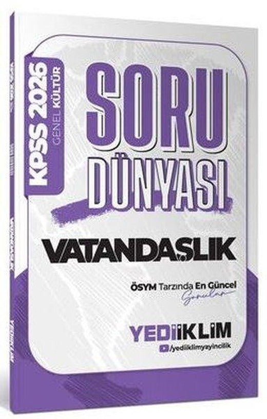 2026 Genel Kültür Vatandaşlık Soru Dünyası | Yediiklim Yayınları (İnce Kapak)