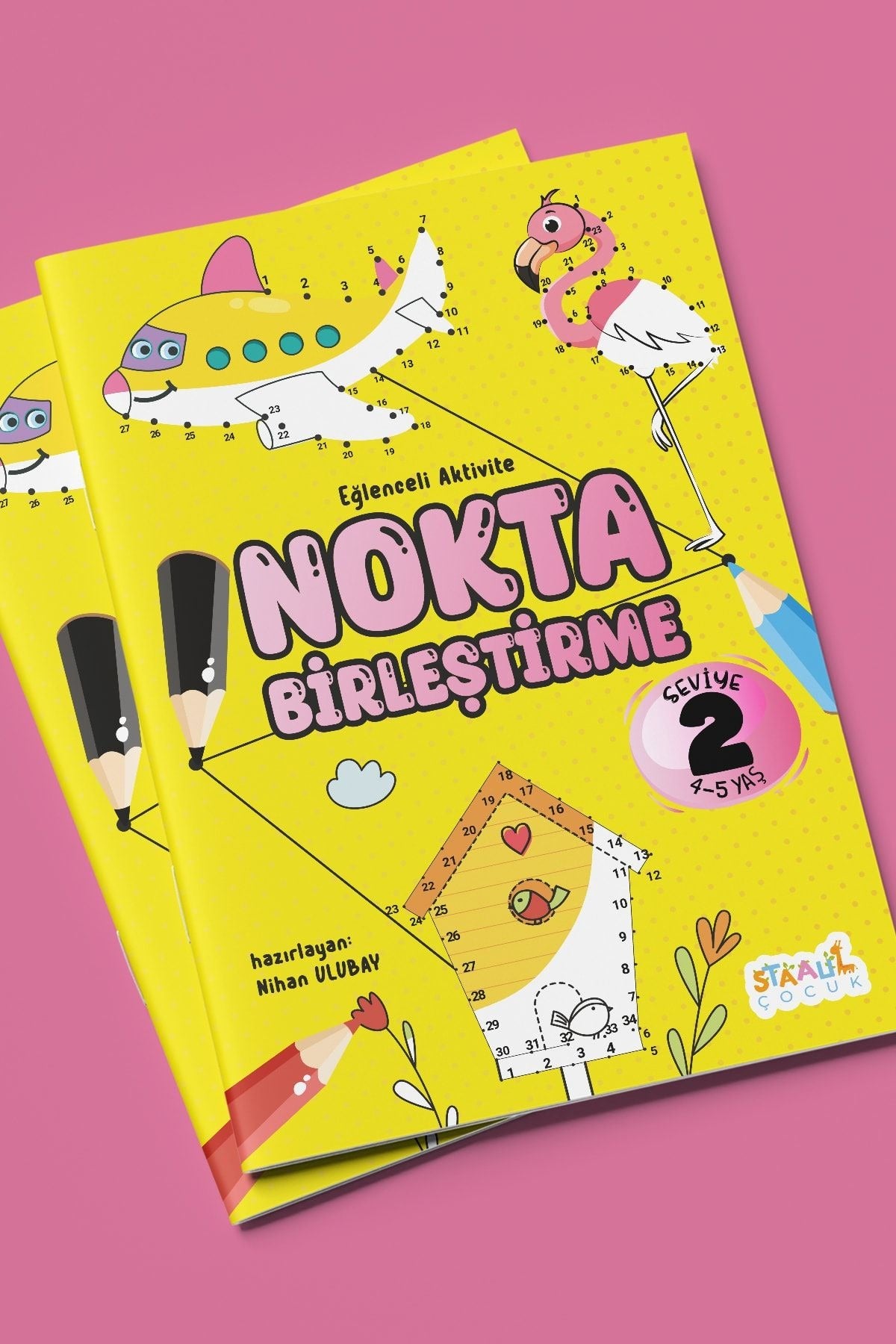 Eğlenceli Aktivite Nokta Birleştirme ‐ Boyama ve Aktivite Kitabı ‐ Seviye 2