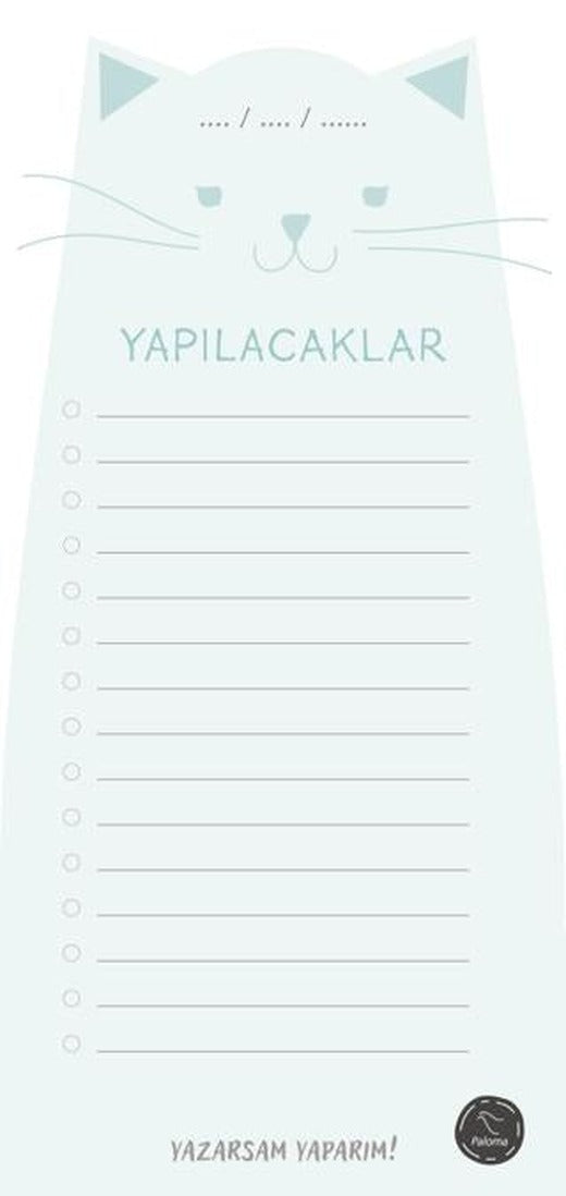 Kedili Yapılacaklar - Bloknot | Paloma Yayınevi