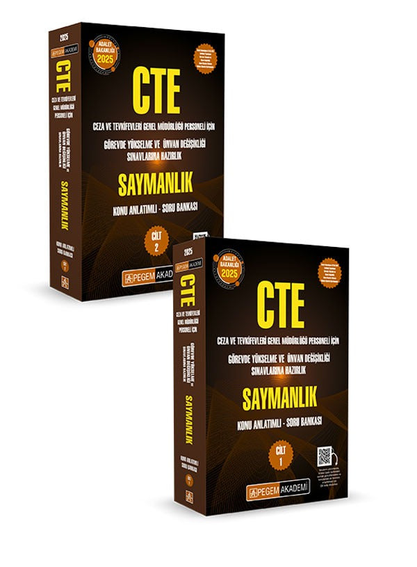 GYS CTE Adalet Bakanlığı Ceza ve Tevkifevleri Genel Müdürlüğü Personeli İçin Görevde Yükselme ve Ünvan Değişikliği Sınavlarına Hazırlık Konu Anlatımlı Soru Bankası Saymanlık (2 Cilt)