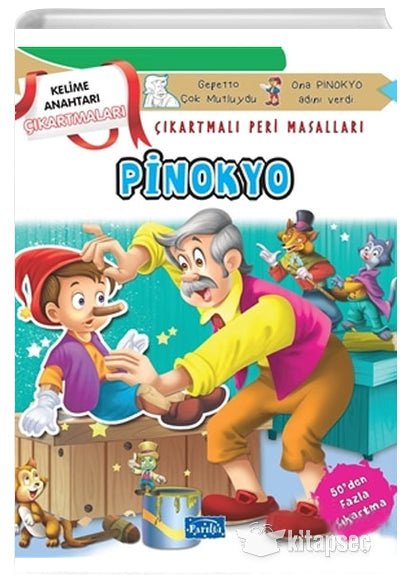 Pinokyo Çıkartmalı Peri Masalları Parıltı Yayınları Boyama ve Çıkartma Kitapları - Kolektif kitap kapağı