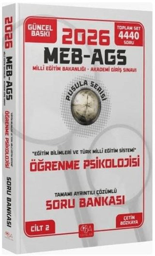 2026 MEB-AGS Eğitim Bilimleri Öğrenme Psikolojisi Soru Bankası Çözümlü | CBA Akademi (Ciltsiz)