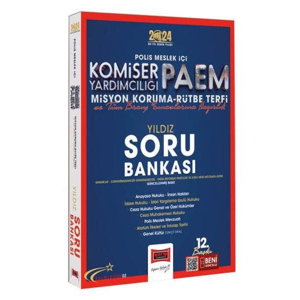 2024 Polis Meslek İçi PAEM Komiser Yardımcılığı Misyon Koruma Rütbe Terfi ve Tüm Branş Sınavlarına Yönelik Yıldız Soru Bankası