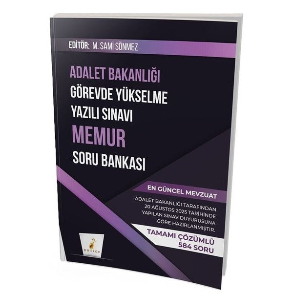 GYS Adalet Bakanlığı Görevde Yükselme Yazılı Sınavı Memur Soru Bankası | Pelikan Yayınları (İnce Kapak)