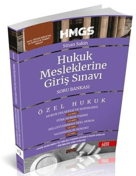 HMGS Hukuk Felsefesi ve Sosyolojisi Türk Hukuk Tarihi Milletlerarası Özel Hukuk Soru Bankası | Savaş Yayınevi (Ciltsiz)