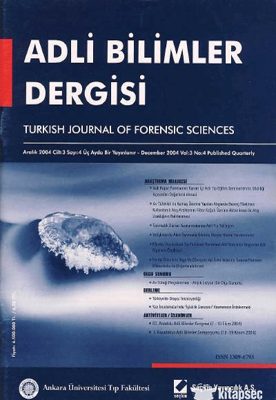 Adli Bilimler Dergisi Cilt:3 Sayı:4 Aralık 2004 Seçkin Yayınları - Hamit Hancı kitap kapağı