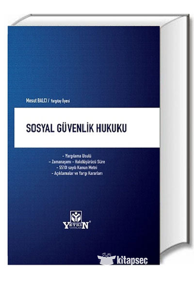 Sosyal Güvenlik Hukuku - Mesut Balcı kitap kapağı