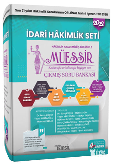 MÜESSİR İdari Hakimlik Çalışma Seti Çıkmış Soru Bankası Temsil Kitap Yayınları - Kolektif kitap kapağı