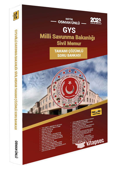 2023 Milli Savunma Bakanlığı Görevde Yükselme Sınavı Tamamı Çözümlü Soru Bankası - Osman Ünlü kitap kapağı
